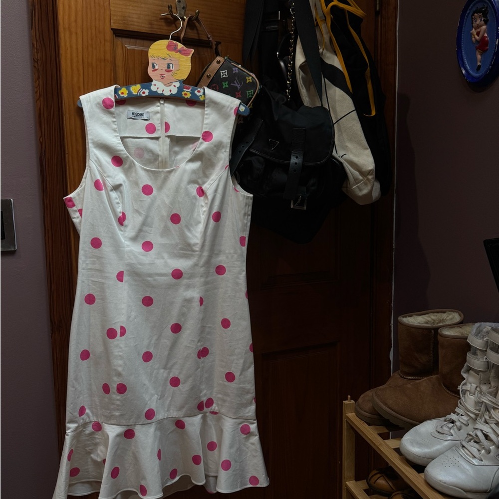 Polka Dot Kids Dress - Pink and White